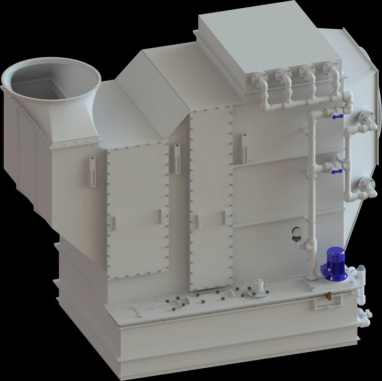 3D model of a wet gas scrubber